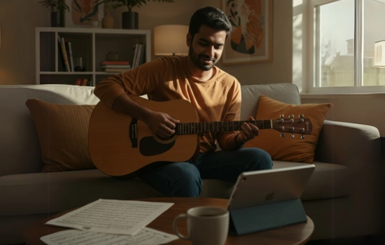 Aprende a tocar guitarra en casa