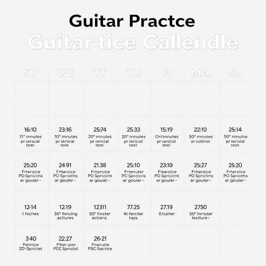 Calendario de práctica diaria de guitarra