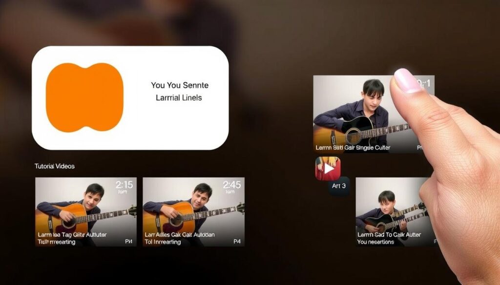 Imagen de la aplicación "Aprender a tocar la guitarra" con vídeos tutoriales Imagen de la aplicación "Aprender a tocar la guitarra" con vídeos tutoriales
