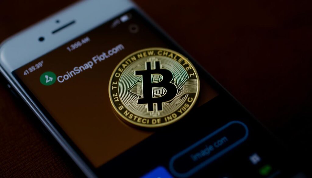 Immagine dell'app CoinSnap che valuta una moneta moderna Imagen de la aplicación CoinSnap valorando una moneda moderna