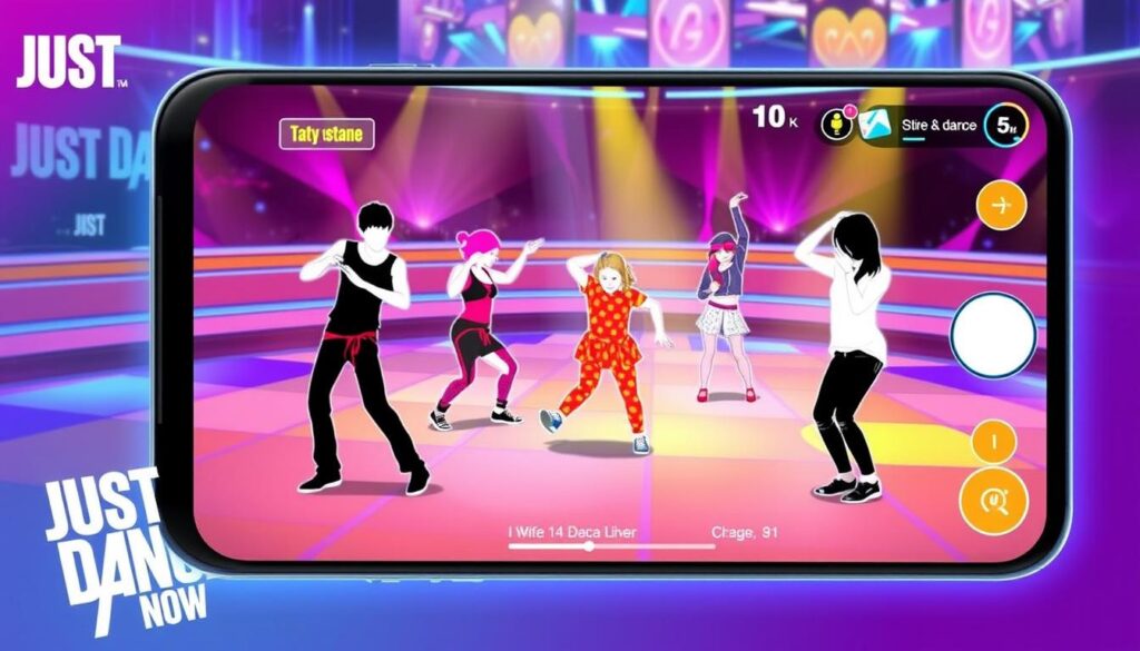 Imagen de la aplicación Just Dance Now en acción Imagen de la aplicación Just Dance Now en acción