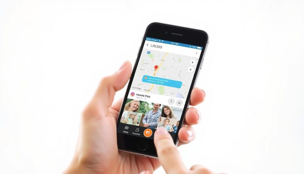 Imagen de la aplicación Life360 en uso Imagen de la aplicación Life360 en uso