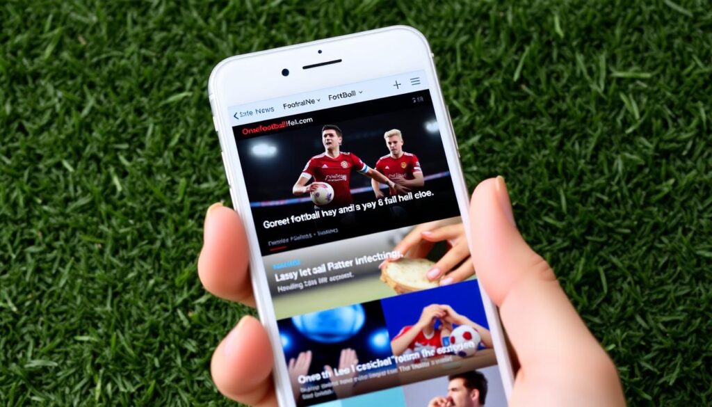 Imagen de la aplicación OneFootball mostrando noticias de fútbol Imagen de la aplicación OneFootball mostrando noticias de fútbol