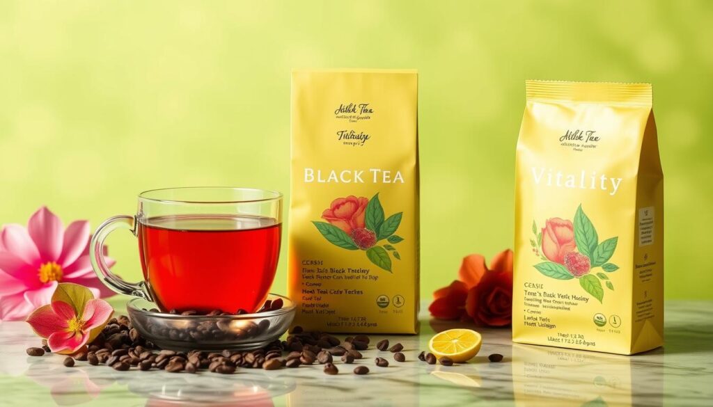 Imagen de un paquete de té negro vitalidad