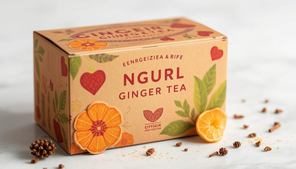 Imagen de una caja de Té de Jengibre y Especias Energizantes Imagen de una caja de Té de Jengibre y Especias Energizantes