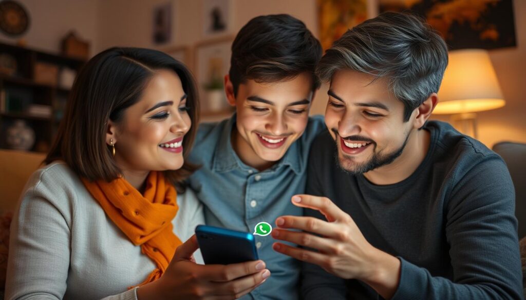 Padre e hijo conversando sobre el uso responsable de WhatsApp y aplicaciones para monitorear WhatsApp de tus hijos Padre e hijo conversando sobre el uso responsable de WhatsApp y aplicaciones para monitorear WhatsApp de tus hijos