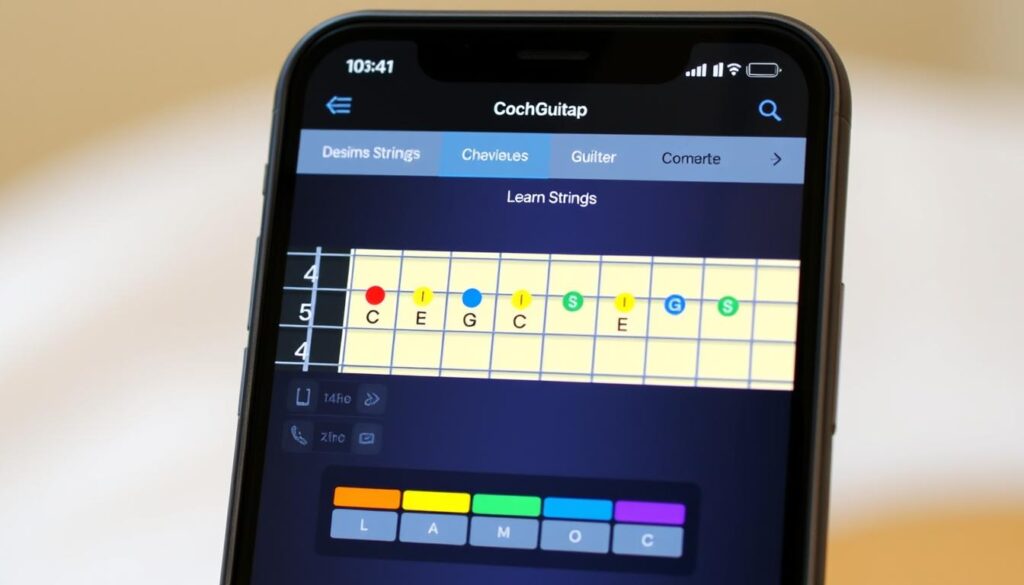 Sistema de colores de Coach Guitar para aprender acordes fácilmente