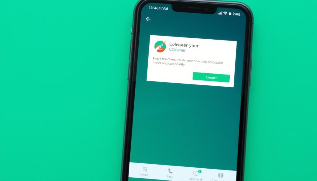 Generar imagen de la aplicación CCleaner en un móvil