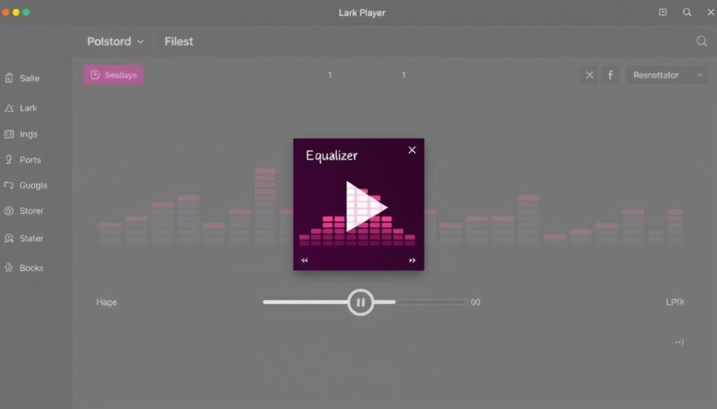Generar una imagen de Lark Player mostrando su función de ecualizador. Generar una imagen de Lark Player mostrando su función de ecualizador.
