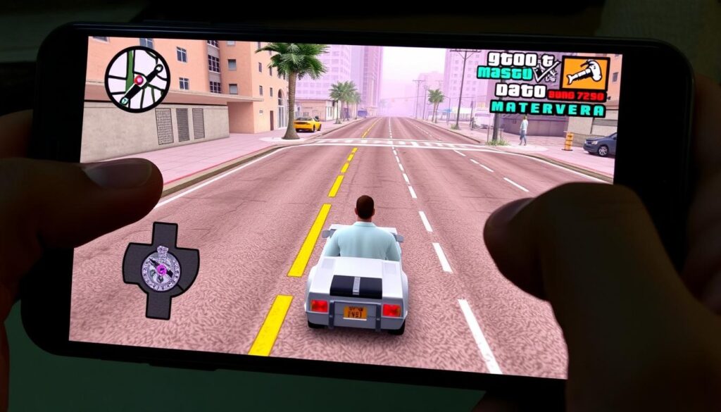 Imagen de GTA III en un dispositivo móvil Imagen de GTA III en un dispositivo móvil