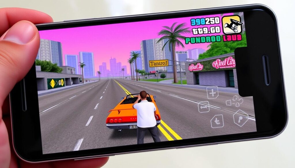 Imagen de GTA: Vice City en un dispositivo móvil Imagen de GTA: Vice City en un dispositivo móvil