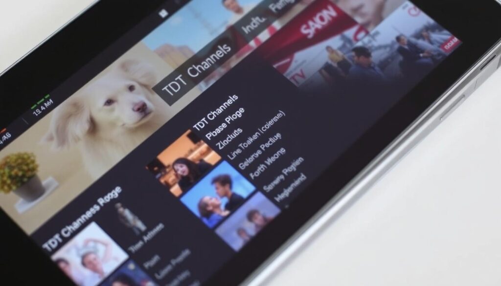 Imagen de la aplicación TDT Channels en un dispositivo Android