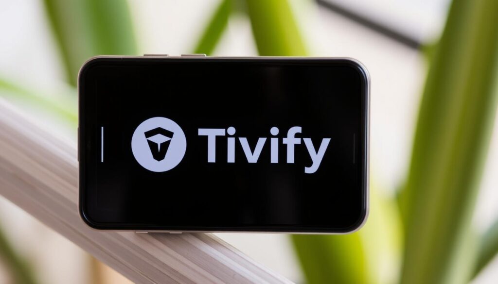 Imagen de la aplicación Tivify en un dispositivo móvil Imagen de la aplicación Tivify en un dispositivo móvil