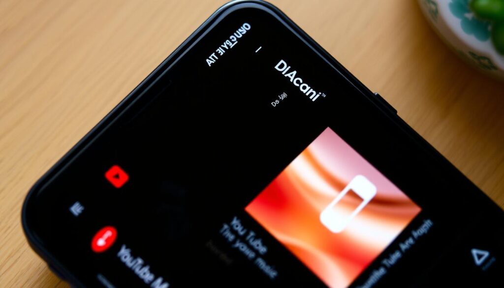 Imagen de la aplicación YouTube Music en un dispositivo móvil mostrando una canción descargada. Imagen de la aplicación YouTube Music en un dispositivo móvil mostrando una canción descargada.