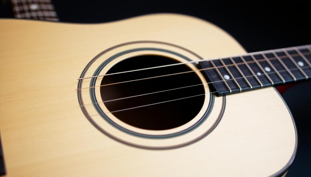 Imagen de una guitarra acústica de cuerdas de nailon junto a una guitarra eléctrica