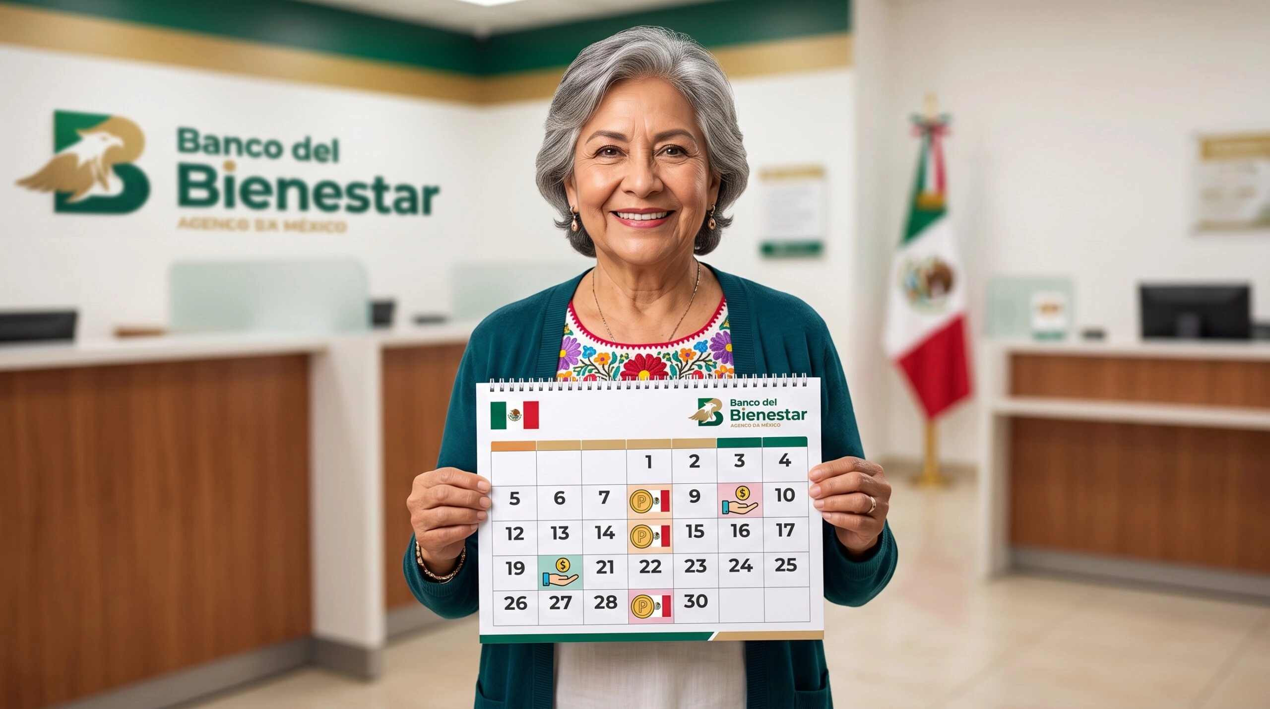 Personas beneficiarias consultando las fechas de pago de Bienestar