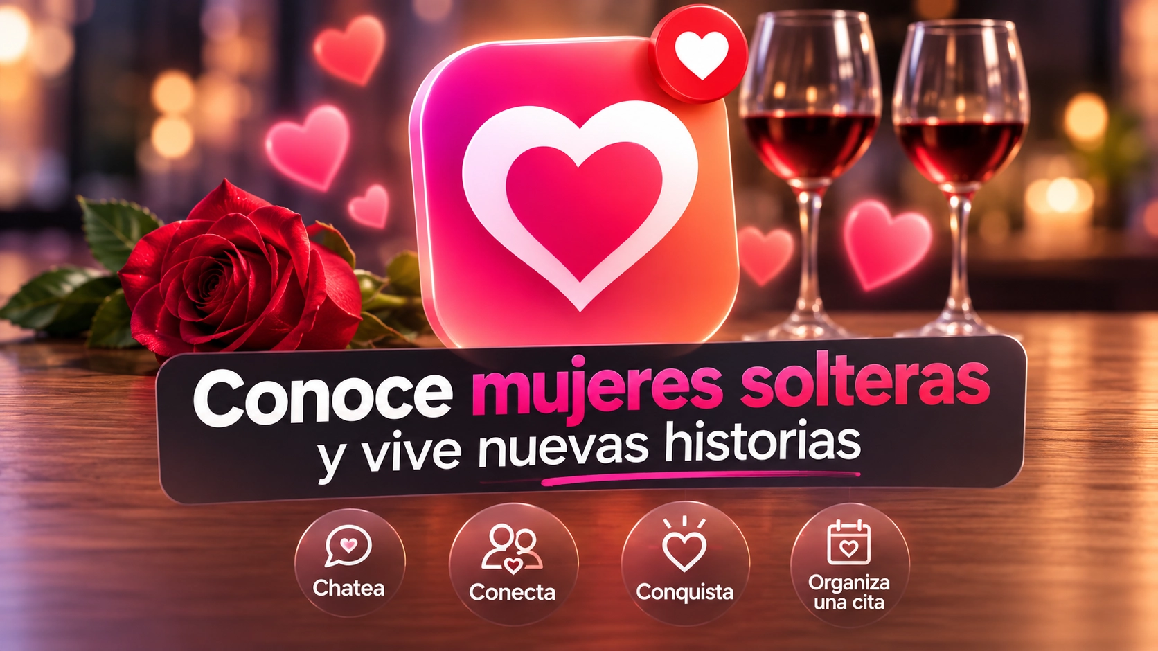 Mujeres solteras utilizando una aplicación de citas