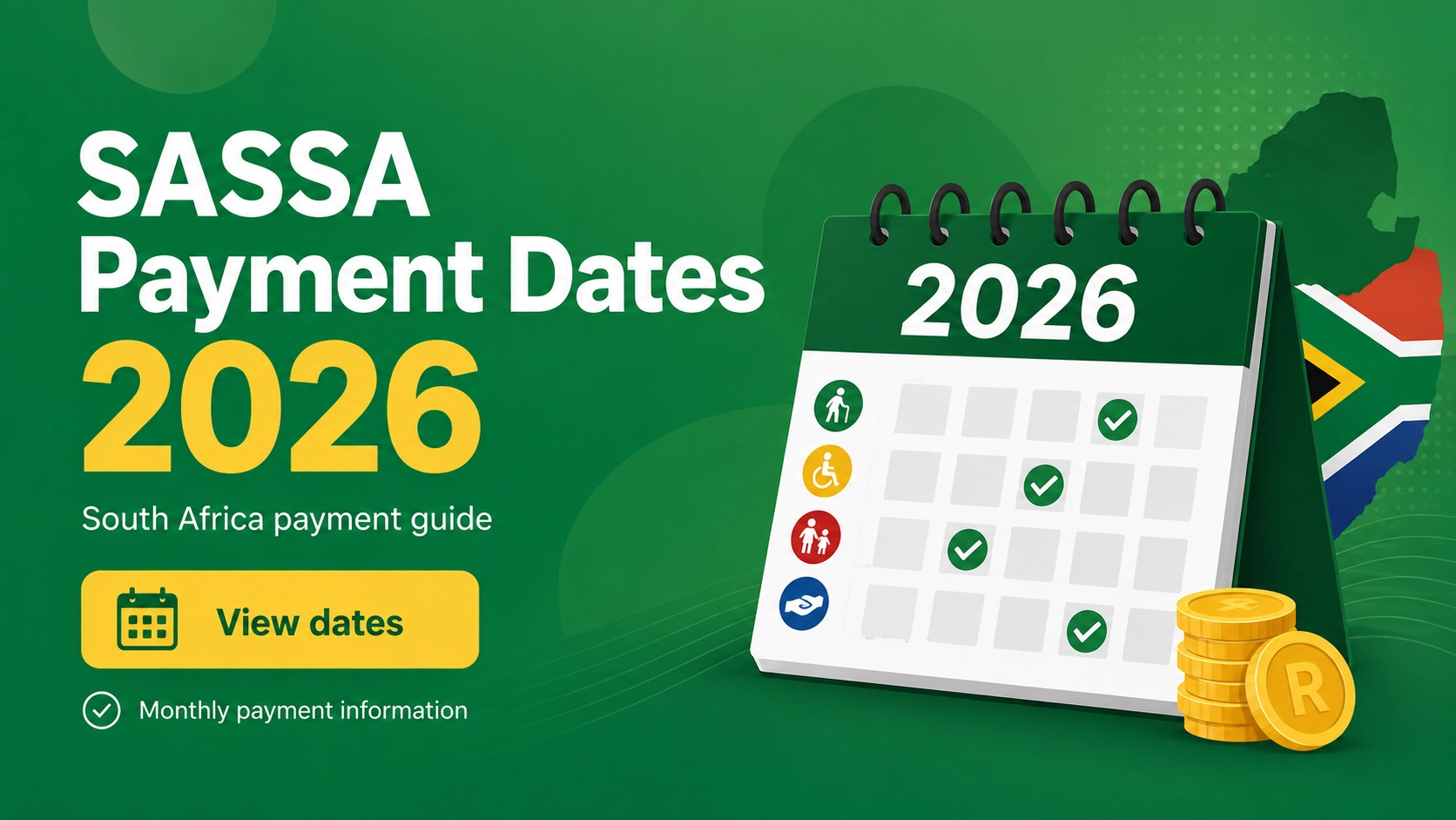 Calendario de pagos SASSA 2026