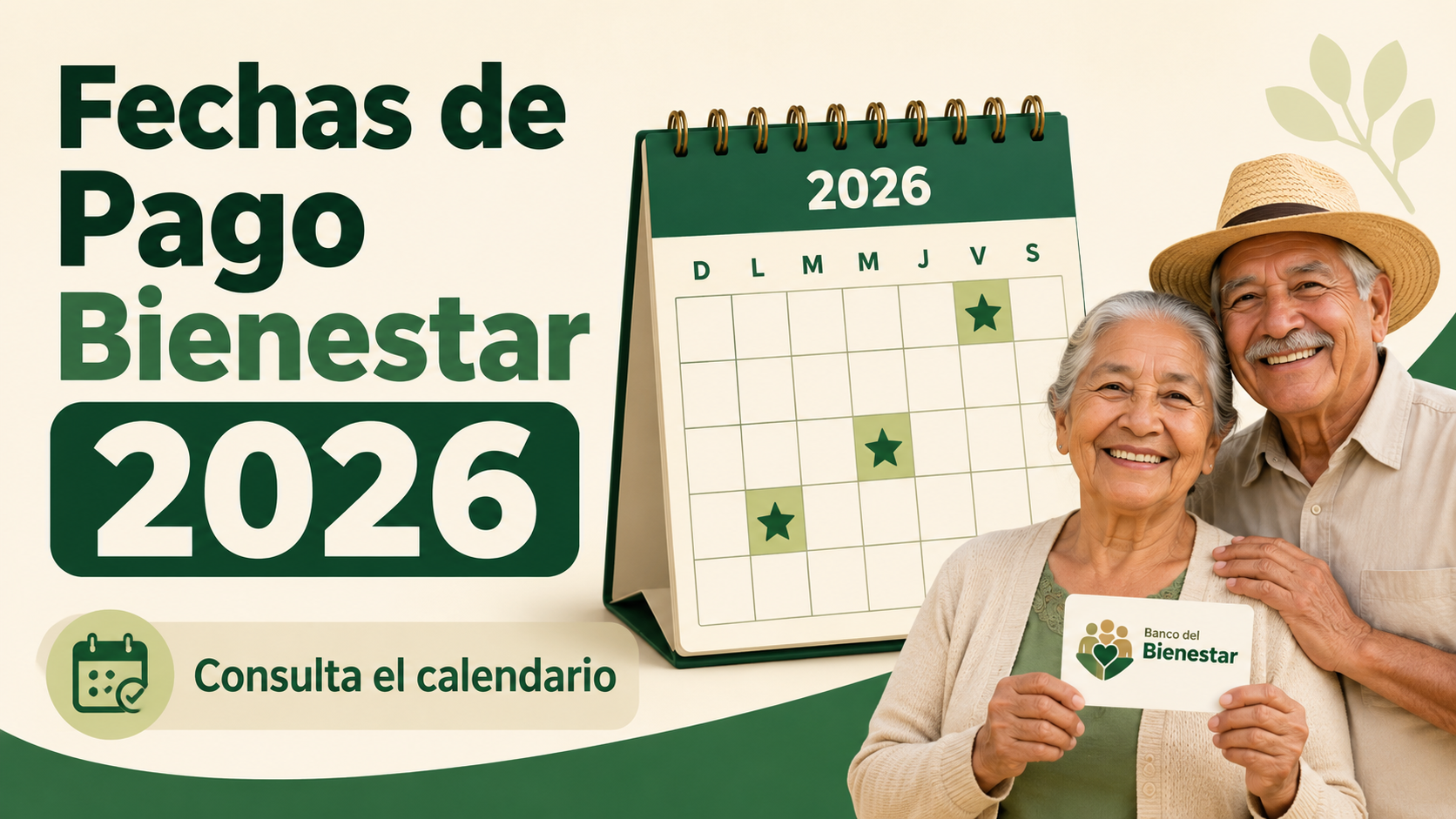 Calendario de pagos Bienestar 2026