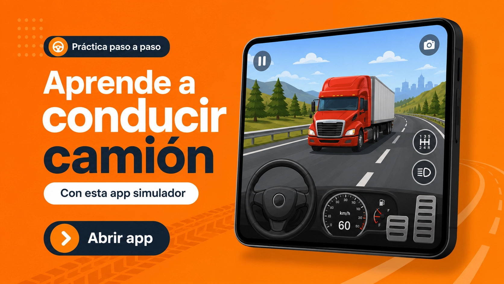 App simulador para aprender a conducir camiones