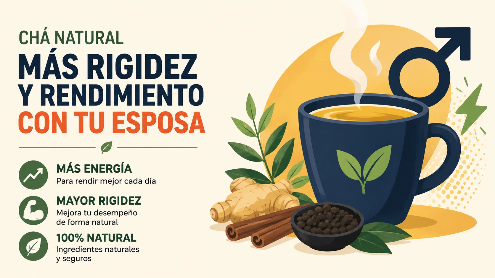 Té natural para apoyar el rendimiento