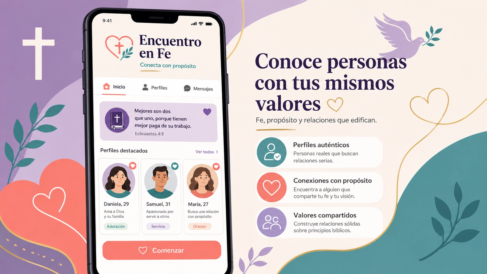 Aplicación para conocer mujeres cristianas solteras